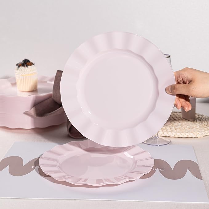 72 Pack Pink Plastic Plates, Thanksgiving - Image 5