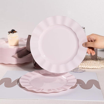 72 Pack Pink Plastic Plates, Thanksgiving - Image 5