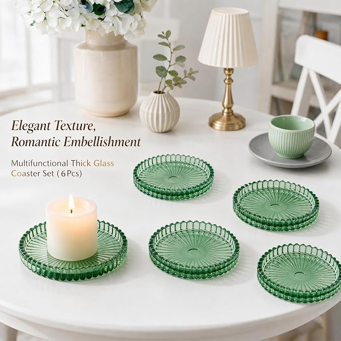 Coasters Set of 6 for Drinks, 3.8 Inch Large Coasters for Coffee Table - Image 6