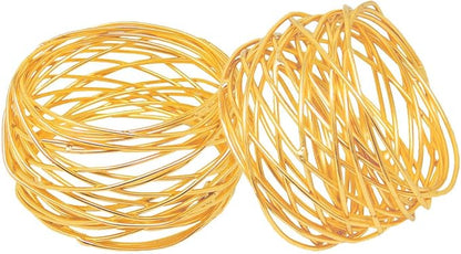 ITOS365 Handmade Round Mesh Gold Napkin Rings Holder - Image 5