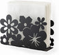 Mango Steam Tabletop Napkin/Tissue & Letter Holder For Home, Kitchen, Restaurants (Flower, Black)