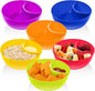 Weewooday Snack and Dip Bowls, Chips Serving Bowls Anti Soggy Divided Bowl by Weewooday