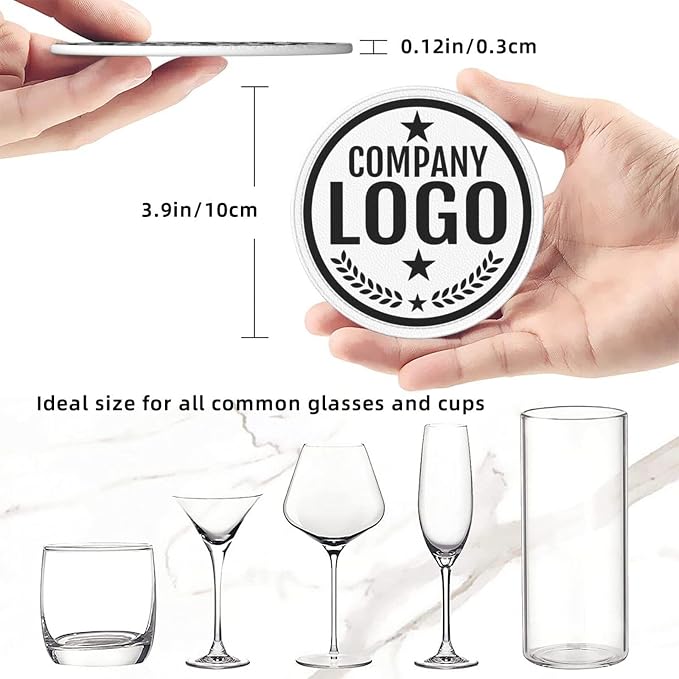 Custom Leather Coasters with Logo - Image 8