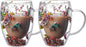 NBHUZEHUA Double Wall Coffee Mugs Set of 2 Insulated Glass Cup Set Newly Wed by NBHUZEHUA