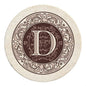 Thirstystone Monogram Natural Sandstone Coaster 4 Pack | 4" Diameter, by Thirstystone