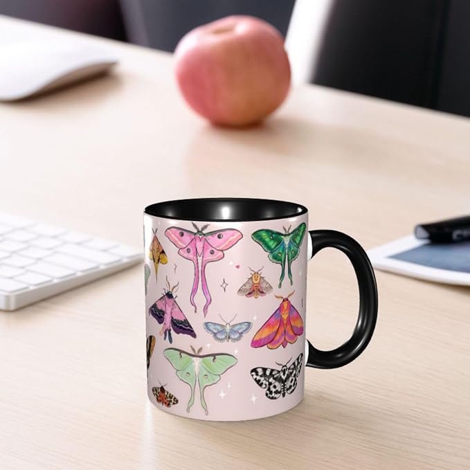FyLybois Moth Coffee Mug 11 Ounce Mugs Ceramic Tea Cup Drinking Water Cups | - Image 7