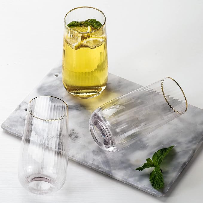 Lysenn Stemless Wine Glasses Set of 4 - Image 4