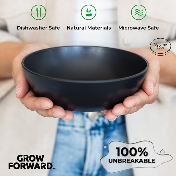Grow Forward Premium Wheat Straw Bowls Set of 8 - Image 5