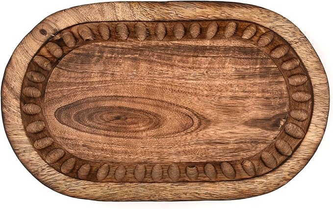 Decorative Bowl Mango Wood for Home Decor, Unique Centerpiece Bowl, - Image 4