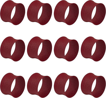 ITOS365 Red Napkin Rings Set of 12, Round Metal Napkin Ring Holder, Napkin by ITOS365
