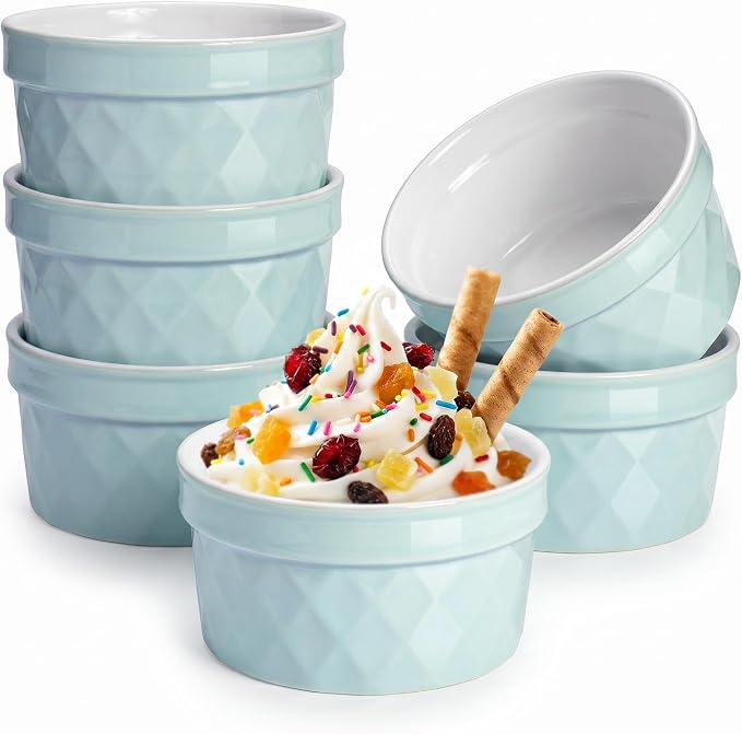 8 oz Ramekins, Suitable for Use in the Oven and Dishwasher | The stackable by YFDB
