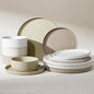 Dinnerware Set for 4, Ceramic Plates & Bowls by FamiwarePremium