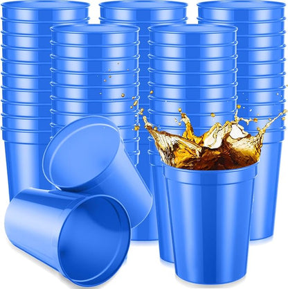 Yungyan 50 Pack 16 oz Stadium Cups Reusable Plastic Cups Blank Drink Stadium by Yungyan