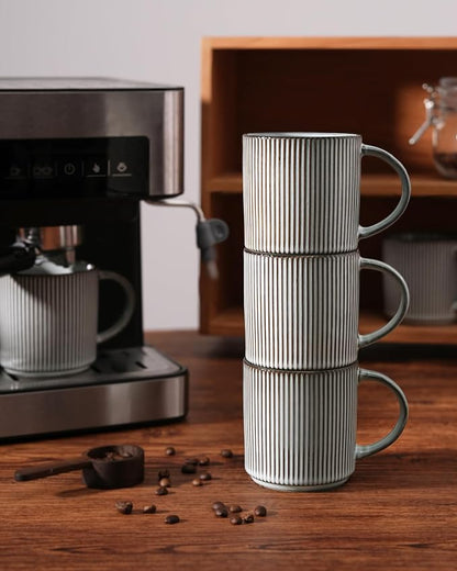 famiware Coffee Mug Set for 6, Star 12 oz Catering Mugs Cup Set - Image 7