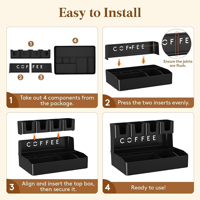 Lifewit 2-tier Coffee Station Organizer Caddy - Image 7