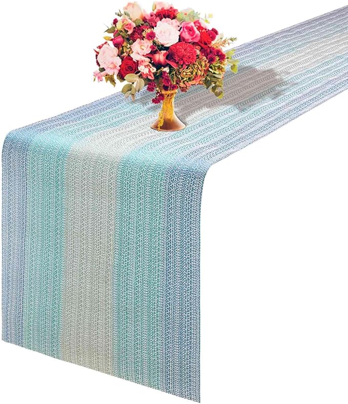 GIVERARE Table Runner, 12x108 in Heat-Resistant Woven Vinyl Long Tabletop by GIVERARE