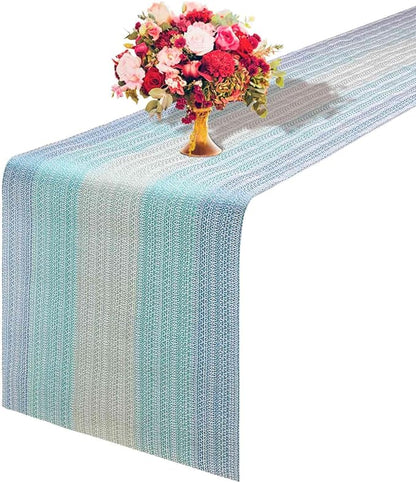 GIVERARE Table Runner, 12x108 in Heat-Resistant Woven Vinyl Long Tabletop by GIVERARE