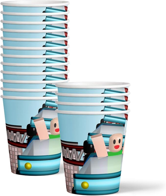 Robot Blocks Party Birthday Party Supplies Set Plates Napkins Cups Tableware Kit - Image 5
