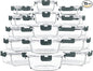 Skroam 15 Pack Glass Food Storage Containers with Lids Airtight, Glass Meal Prep Containers, Lunch Containers with Lids for Microwave, Oven, Freezer and Dishwasher Safe