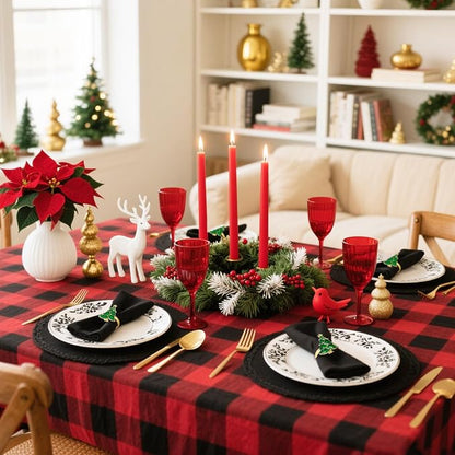 Christmas Tree Napkin Rings Set of 12, Evergreen Xmas Tree Napkin Ring Holders - Image 4