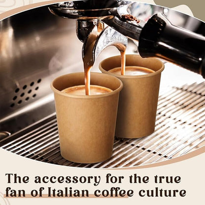 100 Pack 6oz Mini Coffee Cups Disposable Paper Cups Hot or Cold Beverage Cup - Image 6