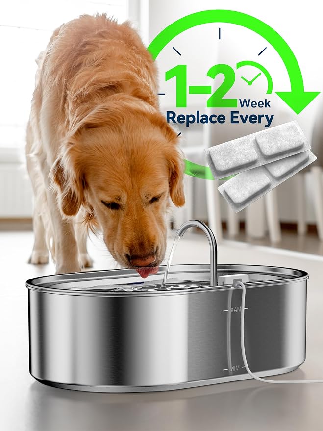 3.4Gal Dog Water Fountain for Large Dogs, 13L Stainless Steel Large Pet Fountain - Image 5