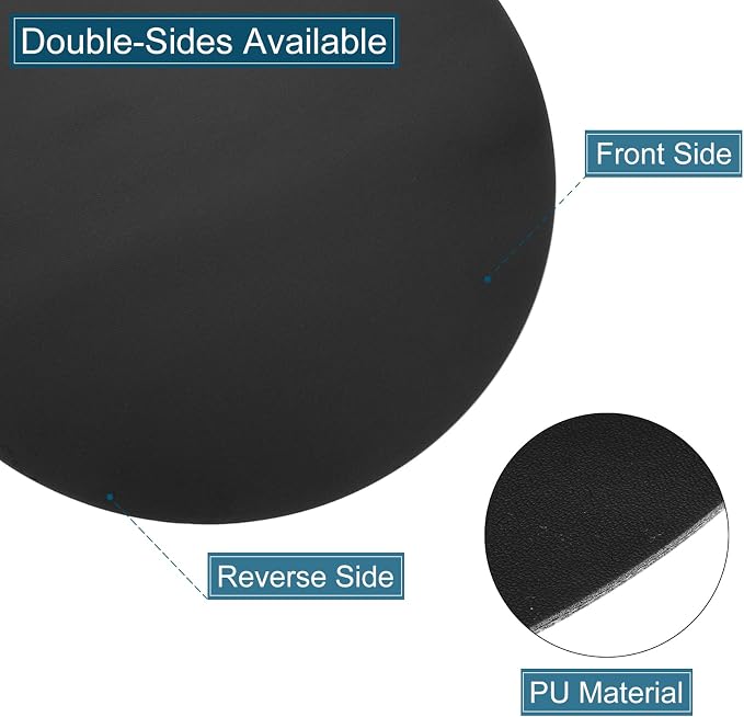 uxcell Round Faux Leather Coasters 4 Inch, Drink Coasters Suit - Image 3