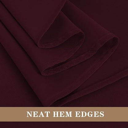 Fitable Burgundy Rectangle Tablecloths for 6 Foot Tables, 6 Pack - 70 x 108 Inches - Stain Resistant and Washable Table Clothes, Polyester Fabric Table Covers for Wedding, Party, Banquet, Buffect