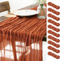 Terracotta Cheesecloth Table Runner 120 Inches 10 Pack Gauze Table Runner | by LINXTAR