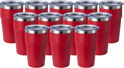 MEWAY 16oz Tumbler Double Wall Vacuum Insulated Travel Mug Bulk, Stainless by MEWAY