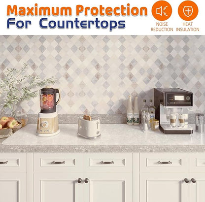 Warome Silicone Mat,78.7”x 23.6” Heat Resistant Mats for Countertop,Extra Large Countertop Protector Mat, Cuttable Kitchen Counter Mat, Silicone Mats for Kitchen Counter/Crafts- White Translucent
