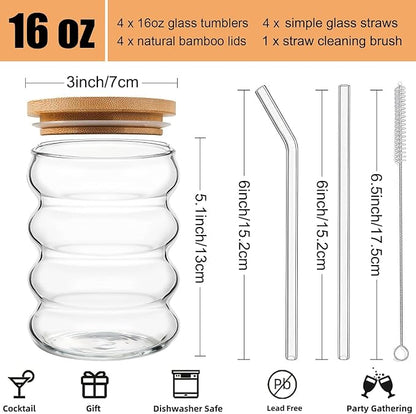 ALINK 16 oz Drinking Glasses - Image 2