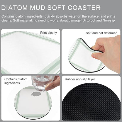 Simple Lines Coasters Set of 2, Absorbent Coasters - Image 9