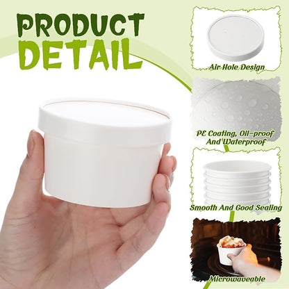 Fulmoon 100 Pack Paper Soup Containers - Image 3
