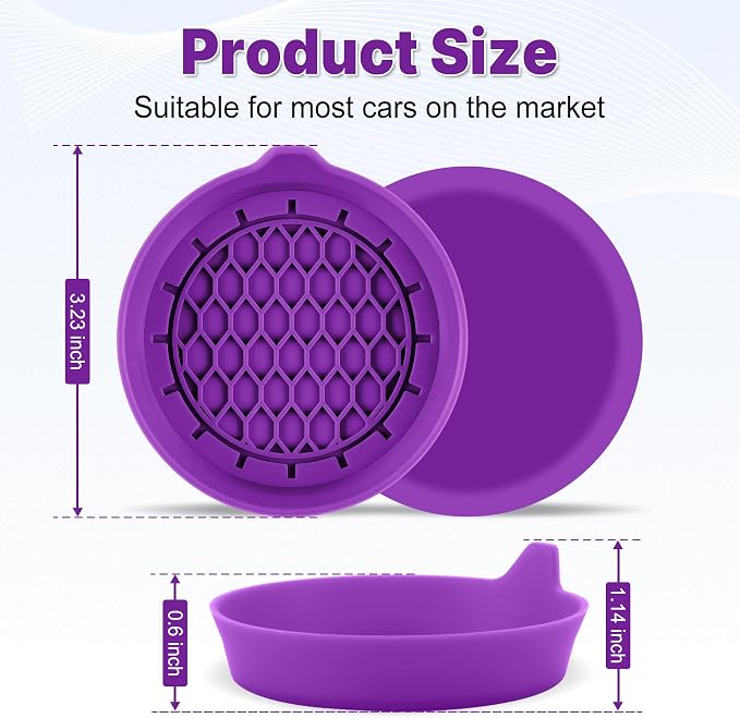 Car Cup Holder Coaster, Silicone Cup Holder Insert, Universal Non-Slip Cup - Image 5
