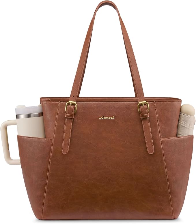 LOVEVOOK Laptop Tote Bag for Women, Leather Work Computer Briefcase Bag | Large by LOVEVOOK