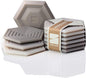 LINE+ARC Extra Thick Silicone Coasters (As Seen in NYTimes WireCutter) Waterproof Anti-Stain Heat-Safe Dishwasher-Safe Degrē Coasters (Set of 6, Sandstone) Outdoor Rubber Mid-Century Modern