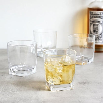 TRUE Square Rocks Glass, Old Fashioned Whiskey Glasses, Superb Drinking Cups - Image 4