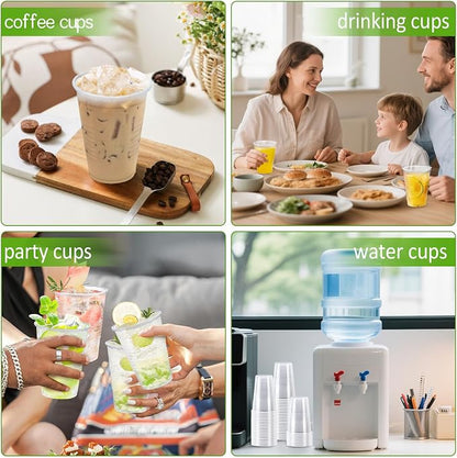 SIUQ 2000 Pack 9 oz Clear Plastic Cups, Bulk Disposable Water Cups 9 Ounce | - Image 7