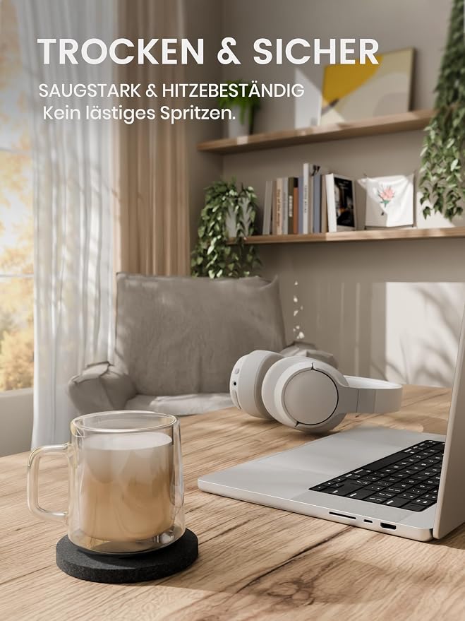 Fluxynara Felt Coasters with Holder, Heat-Resistant & Reusable - Image 5