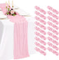 18 Pack Cheesecloth Table Runner 10FT Light Pink Table Runner Boho Gauze Cheese by Showgeous