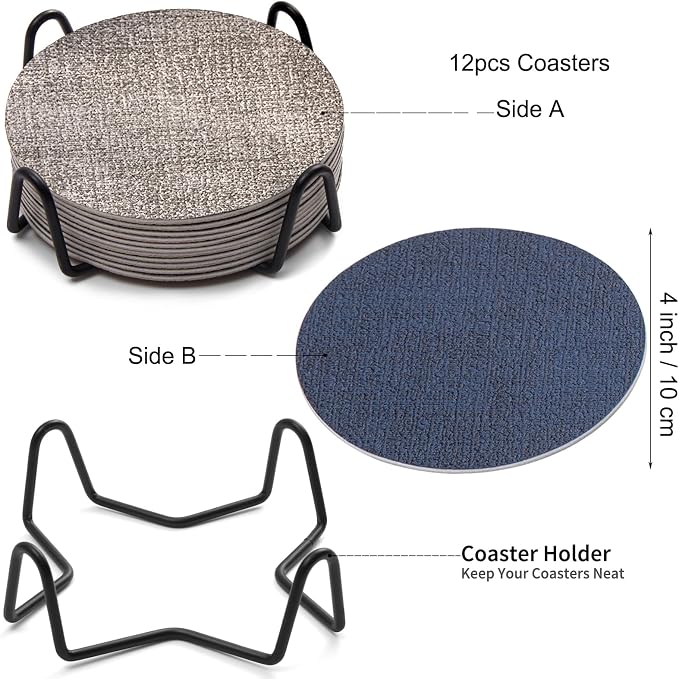 Faux Leather Drink Coasters - Image 9