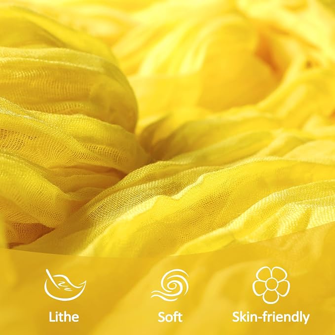 6 Pack Lemon Yellow Cheesecloth Table Runner 10Ft Gauze Cheese Cloth Table - Image 5