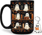 Hyturtle Cute Ghost Read Book Mug by Hyturtle