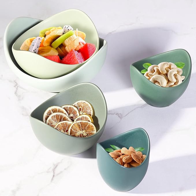 Notakia Salad Decorative Bowls Lotus Shaped Pasta Bowls Dishwasher Safe - Image 7