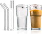 20oz Glass Tumblers with Lids and Straws by SUROQUE
