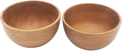 NOVICA Artisan Handmade Teak Wood Bowls Dinner from Bali Pair Brown Indonesia - Image 3