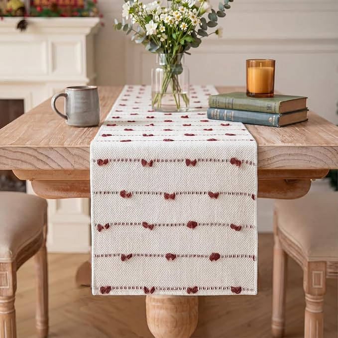 Artoid Mode Caramel Boho Farmhouse Cotton Woven Table Runner, Seasonal Fall by ArtoidMode