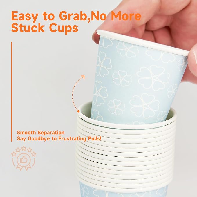 METAPRINT 100 Pack 3 oz Bathroom Cups, Disposable Paper Cups - Image 5