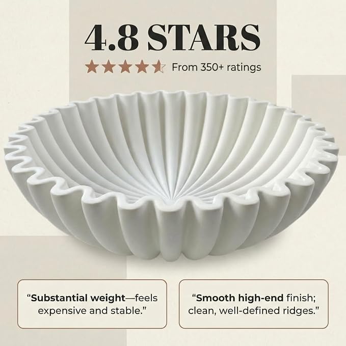 OAKOA White Decorative Bowl - Image 6